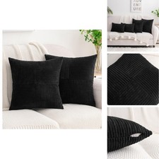 HWY 50 Black Throw Pillow Covers 20x20 Inch Pack of 2