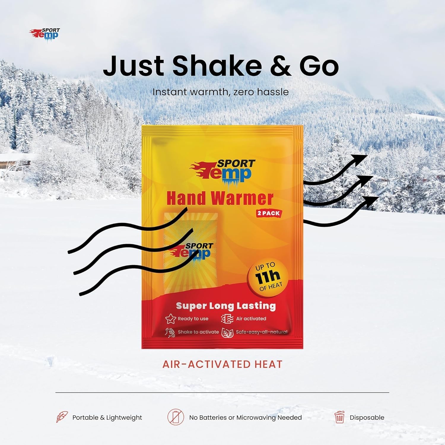 Essential Air Activated Hand Warmers - 45 Pairs for Outdoor Winter Adventures thumbnail 7