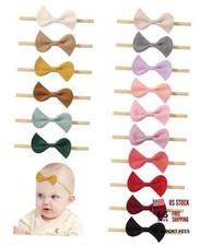 16PCS Baby Girl Headbands with Bows Baby Hair Bows Nylon Hairbands Woolen