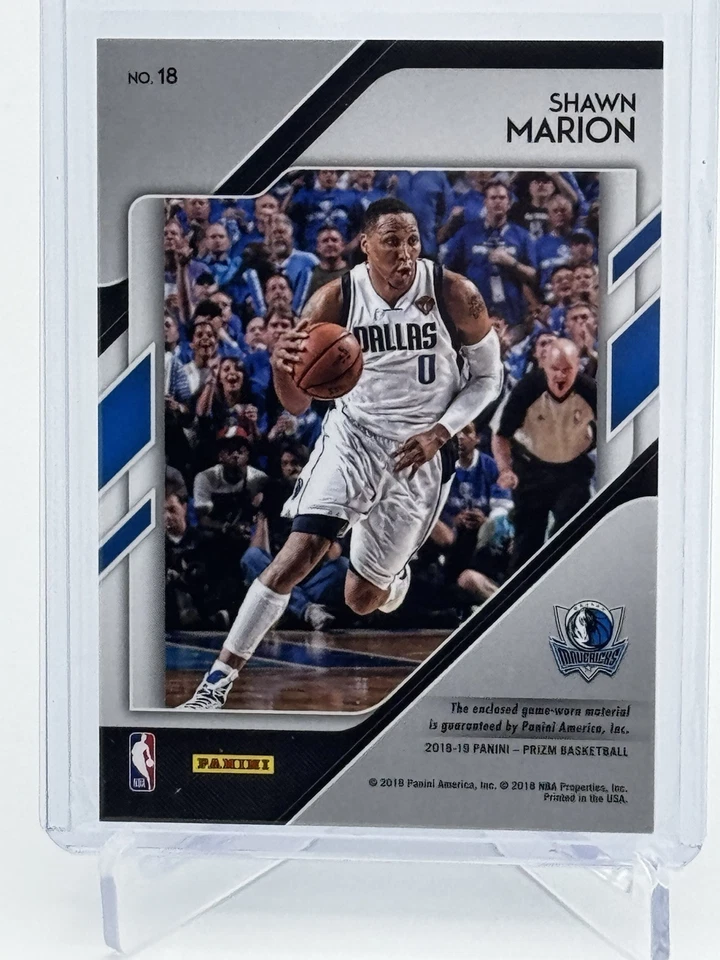SHAWN MARION - 2018-19 Panini PRIZM - SENSATIONAL SWATCHES - #18 - Game Worn - Image 2 of 2