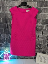 VTG Karin Stevens Cap Sl Quilted Housecoat Pink Shift Dress Size 10 Pockets EUC 