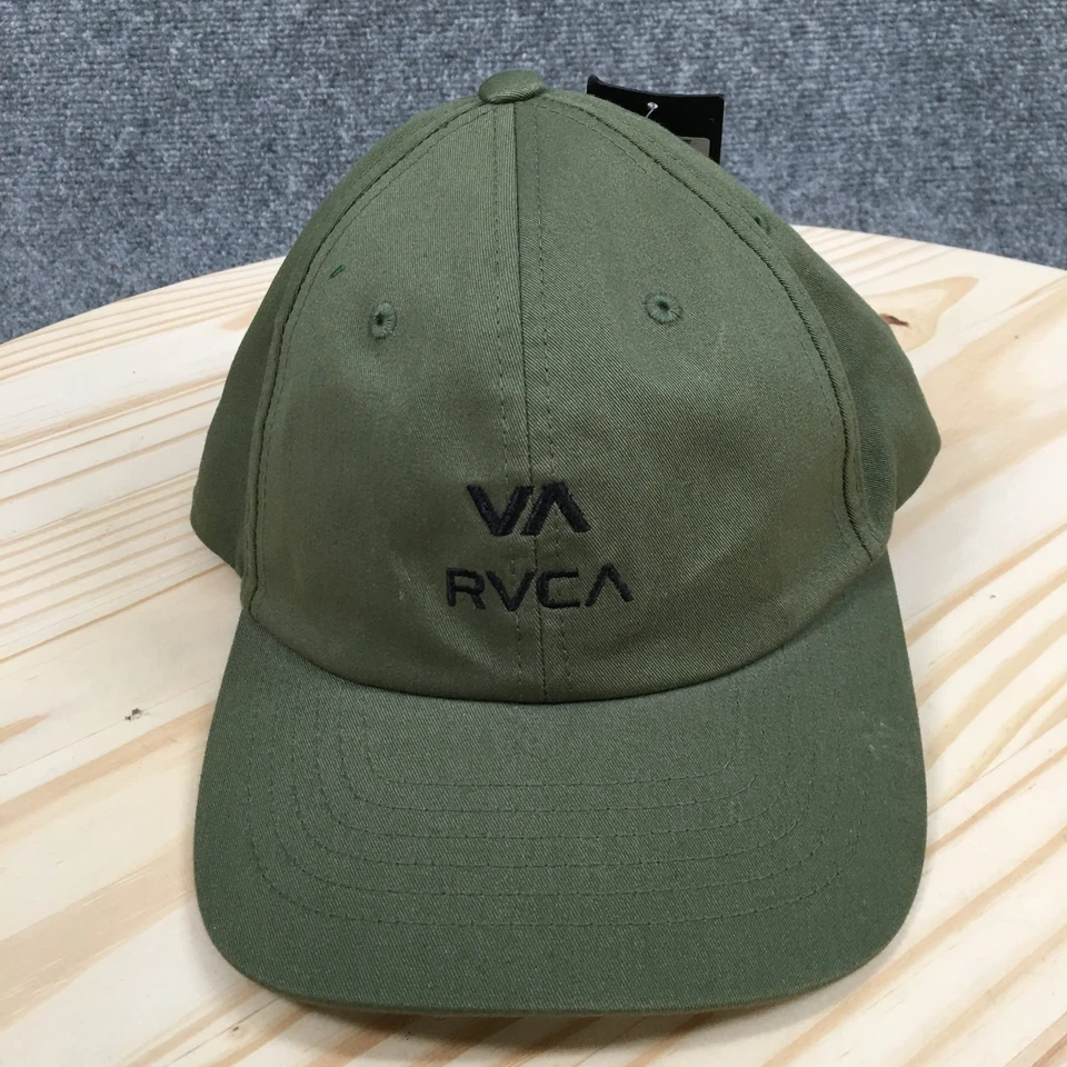 Бейсболка RVCA унисекс зеленая один размер регулируемая изогнутые поля вышитый логотип - Изображение 2 из 4