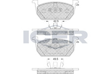 Bremsbelagsatz Vorne Continental-System für Audi A1 Allstreet City ab 17->