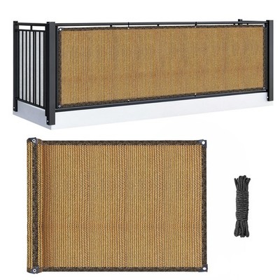 RAINFLOW Fence Privacy Screen Outdoor - Balcony 3' x 10', Brown 