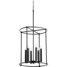 Quorum International 686-6 Olympus 6 Light 18"W Pendant - Black