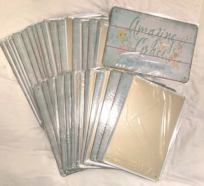 Wholesale Lot of 50  Amazing Grace   Metal Signs Tin Plaques Retro Rustic 12''x8''