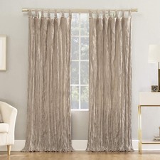 No. 918 Odelia Distressed Velvet Semi-Sheer Tab 50W x 63L Pack of 1 , Stone