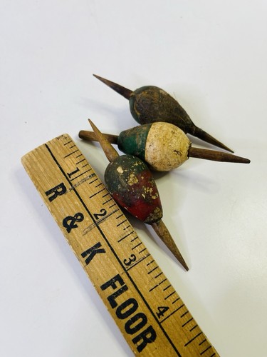 Vintage Holz Angeln Schwimmer Bobber Antik Lot 3 - Bild 6 von 6