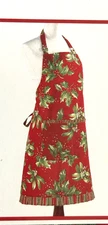 Bed Bath Beyond Mistletoe/Holly Holiday Apron Red One Size New Christmas Gift