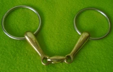 Quality 5.75" / 5-3/4" Salox Double Jointed Mouth Loose Ring Snaffle Bit