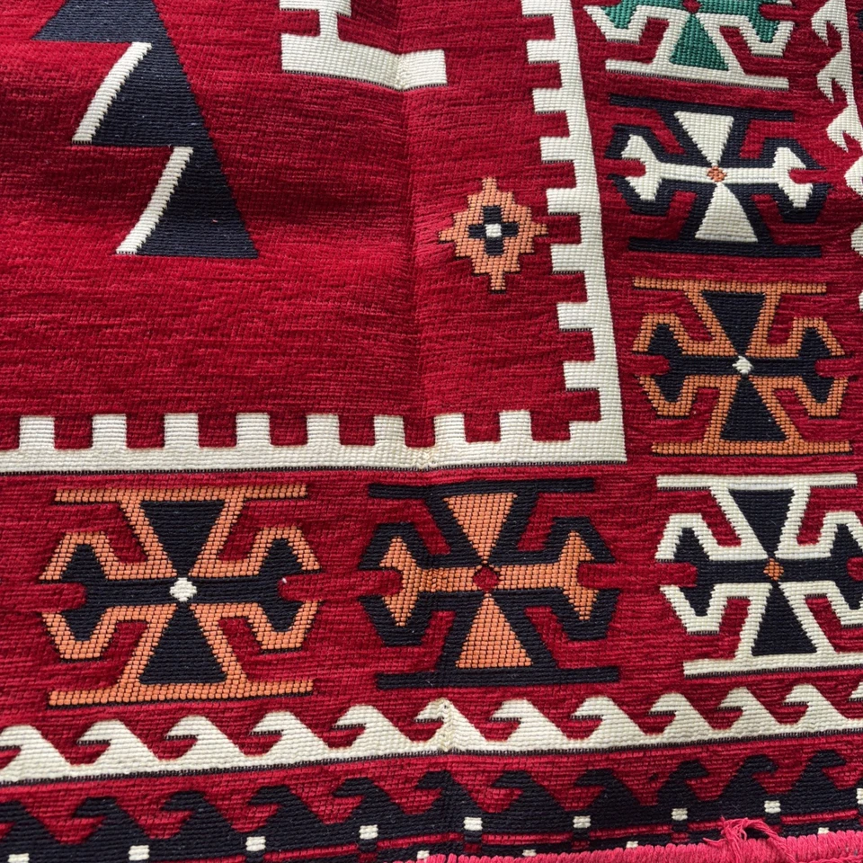 Alfombra Kilim turca tejida a mano 6x5 Foto 2 de 3