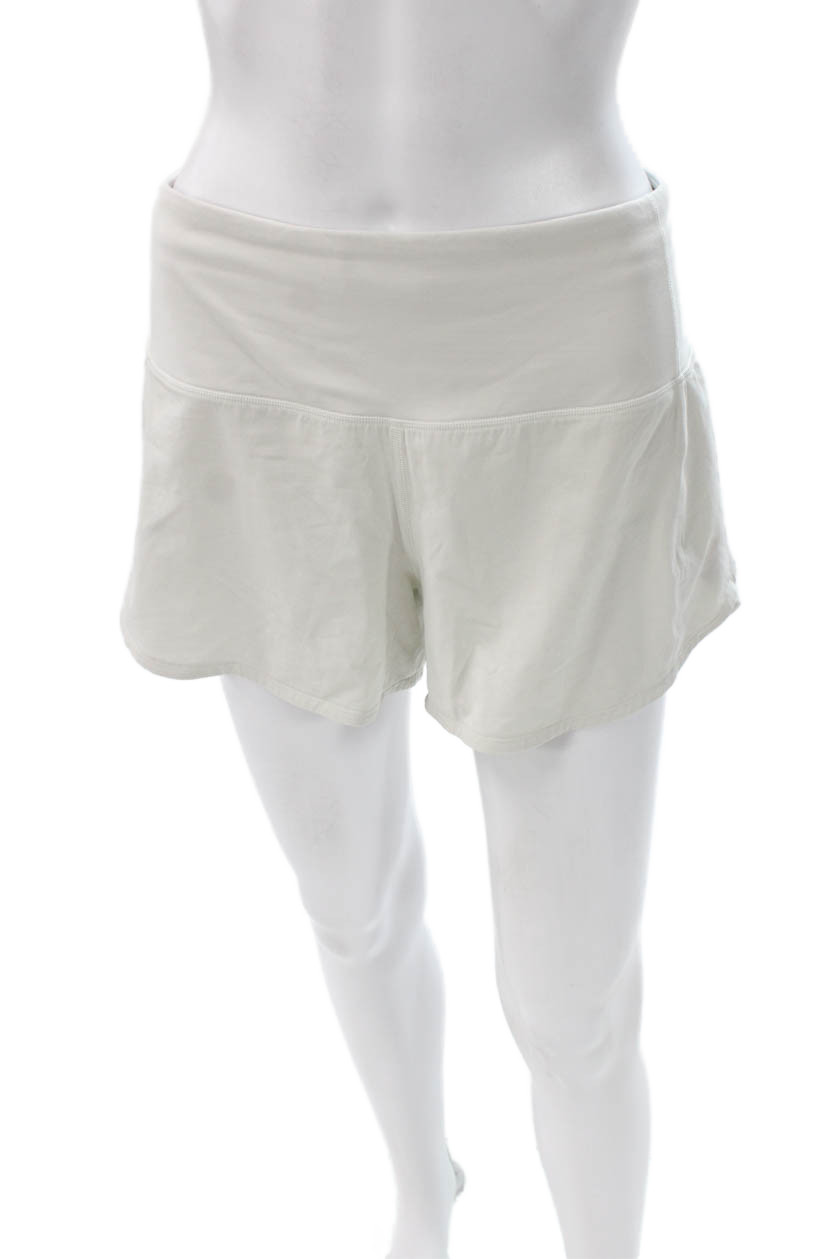 Lululemon Women Hot Pants White Pull On Synthetic Blend Sports Size 6Free Shipping in US $100+ Orders | $6.95 Orders Below