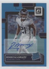 2022 Panini Donruss Optic Rated Rookie Blue Prizm 47/99 Roger McCreary Auto 12ty