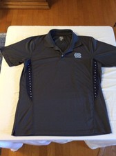 North Carolina Tar Heels Gray Polyester Polo Shirt Men Large Pre-owned