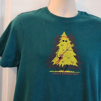 Spruce Springsteen Christmas Tree Guitar T-shirt Mountain Warehouse Ugly Sweater