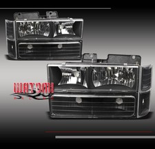 94-99 Ck C10 Pickup Silverado Suburban Crystal Head Lightsbumpercorner Black 94-99 Ck C10 Pickup Silverado Suburban Crystal Head Lightsbumpercorner Black