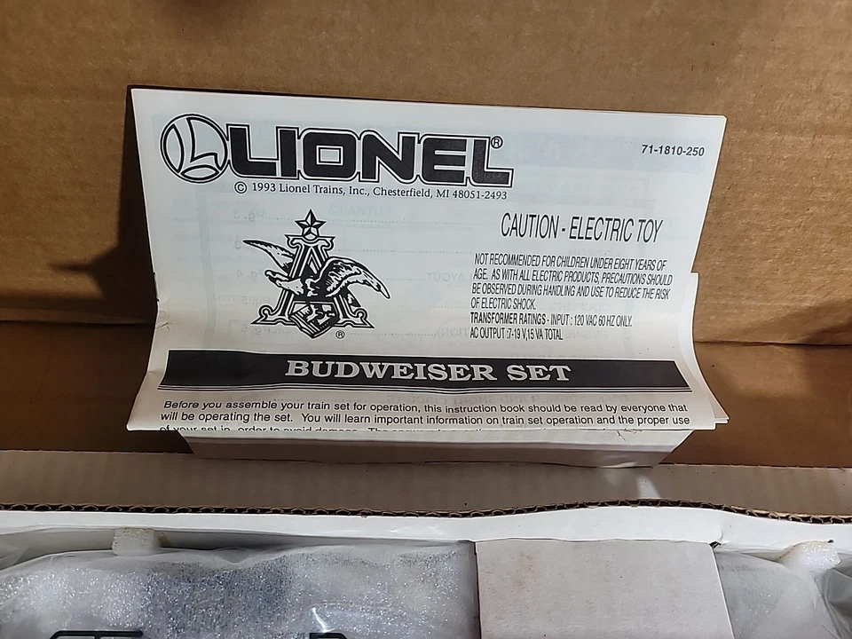 Juego Tren Lionel Anheuser Busch Budweiser Era Moderna Foto 3 de 4