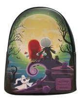 Disney LOUNGEFLY Nightmare Before Christmas Jack and Sally Doll Mini Backpack