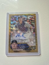 2023 Topps Chrome Brian Serven Auto Autograph /50 Gold Rookie Last Print Rockies