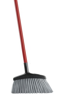 Libman 1102 53 H in. Black Steel Handle Rough Surface Angle Broom 14 W in (6-PK)