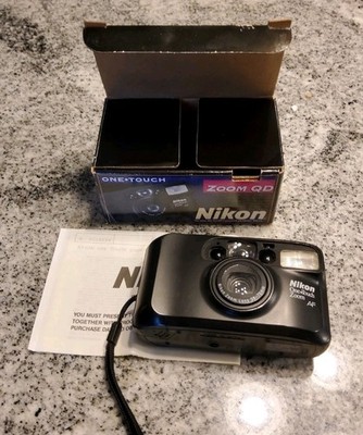 Nikon One Touch Zoom QD Film Camera With Box, Manual, Camera AF TESTED 