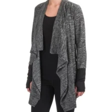 RBX Hacci Fly Away‎ Long Sleeve Cardigan grey/ black XL Athleisure