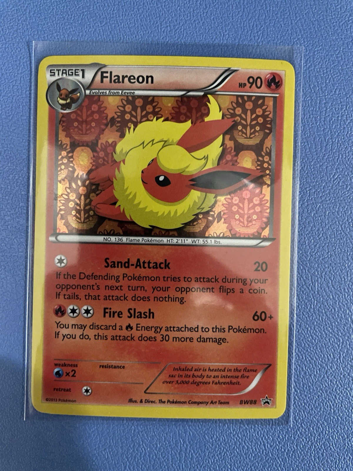 Flareon BW88 Black Star Promo Holo Pokemon Card Lightly Played 