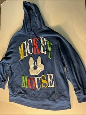 Disney Mickey Mouse Hoodie Blue Graphic Sweatshirt 3XL Men s Unisex