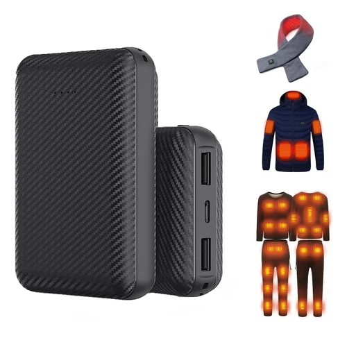 10000/20000mAh USB Power Bank Battery Pack Heated Jacket Vest Portable Charger - Foto 11 di 11