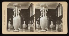 Ancient Grecian sepulchral vases, National Museum, Athens  Old Photo