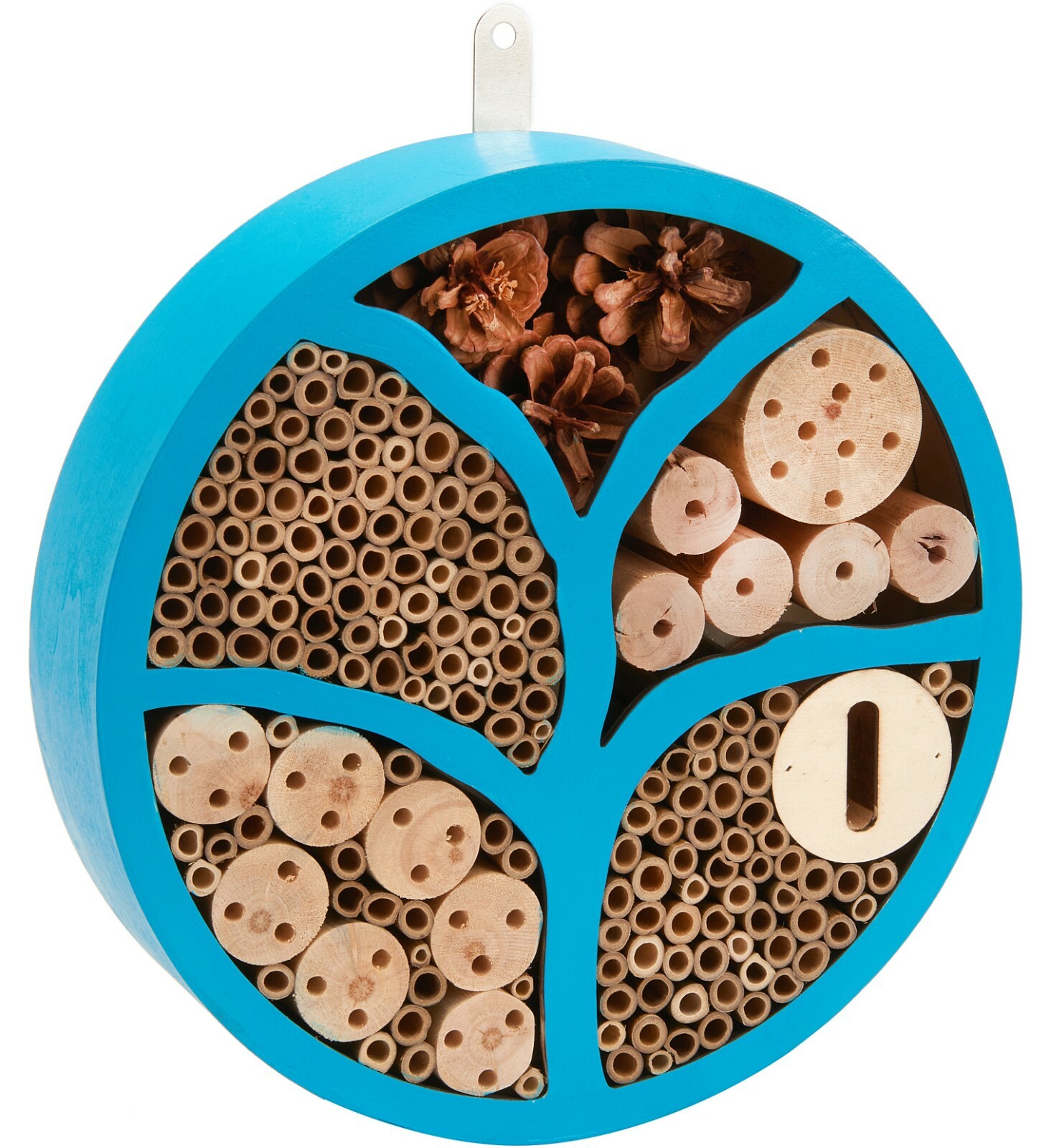Circle Insect Hotel Wooden Bee House Natural Wood Garden Ting Bug Hotel Shelter