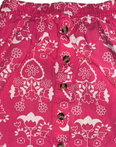 Hanna Anderrson Princess Pink Floral Pattern Cotton A-Line Skirt 130/8Y Spring - Picture 2 of 6