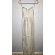 Reformation Women's New With Tag Effie Linen Maxi Dress in Oatmeal Size 4