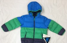 Snozu Boys Down Jacket Light Blue/Green/Blue