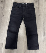 Cultura Boy's Cotton Blend Slim Jeans Black Size 3  6554