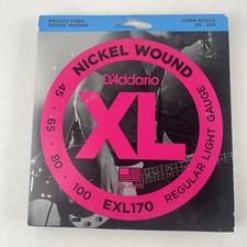 D'Addario EXL170 Nickel Wound Bass Guitar String Light 45-100, Long Scale