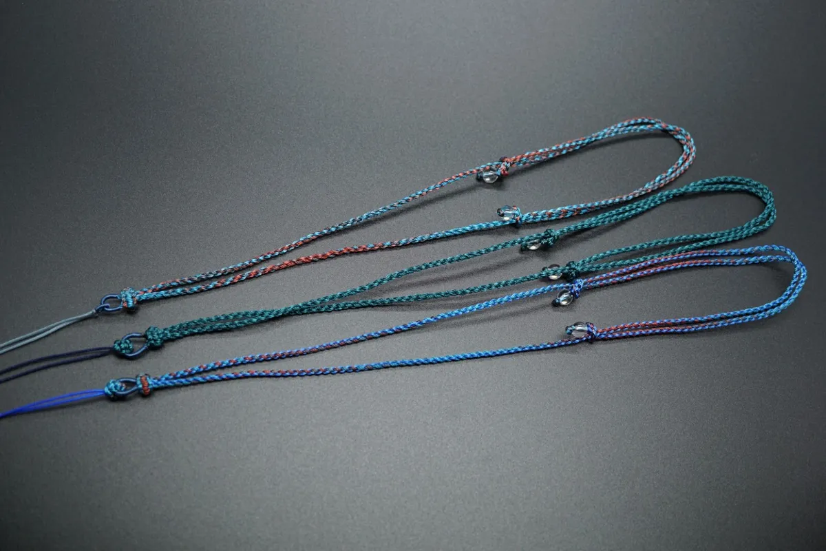 Braided Silk Necklace Rope Necklace for Pendant Blue Silk Cord for Jewelry  Diy
