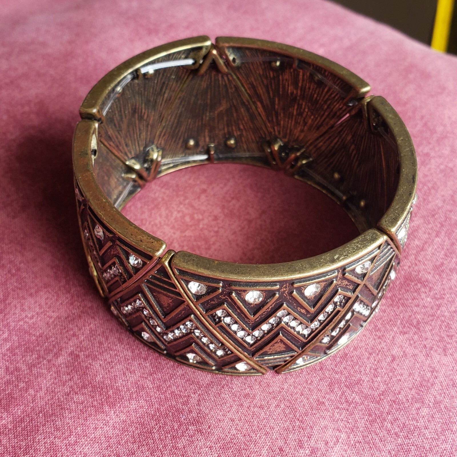 Tribal Geometric Triangle Pattern Rhinestone Stre… - image 5