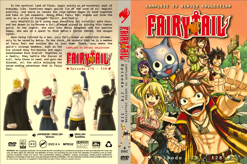 Fairy Tail Complete Anime Series (Episodes 1-328 + 2 Movies)