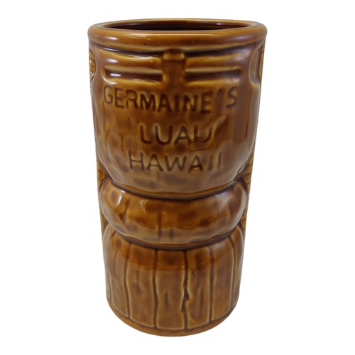 Germaine Luau Tiki Mug Hawaii 2010 KC Brown Glazed Mug Cup - Picture 5 of 9