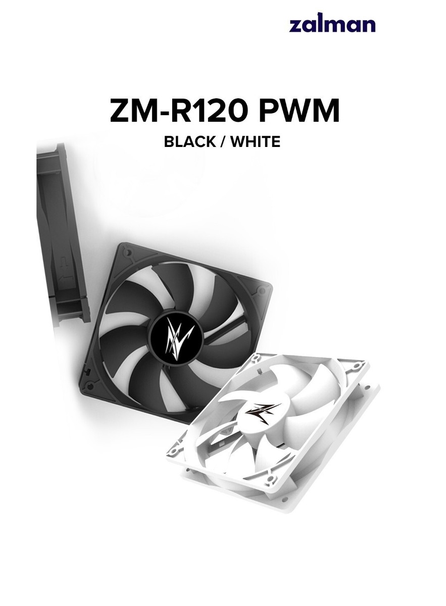 ZALMAN / ZM-R120 PWM 120 mm / PC CASE FAN / (black/white) System