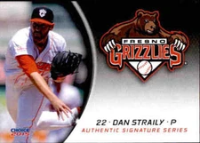 2015 Fresno Grizzlies Choice 24 Dan Straily Redlands California CA Baseball Card