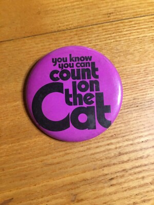 Vintage NOS OEM Arctic Count On The Cat Button Patch Pin EXT Z El Tigre Puma Kat