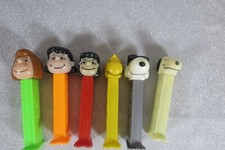 Lot Of Vintage 6 Peanuts Pez Dispensers Lucy Snoopy 