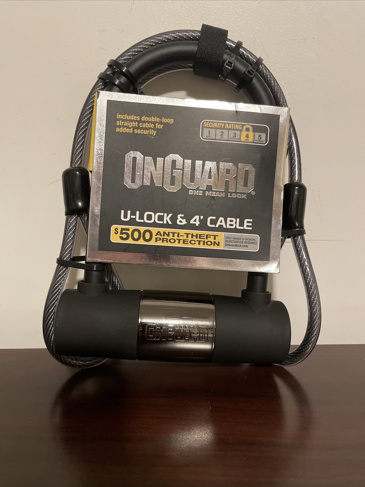 OnGuard One Mean Lock Bike ULock and 4Foot Cable 500 antitheft protection eBay