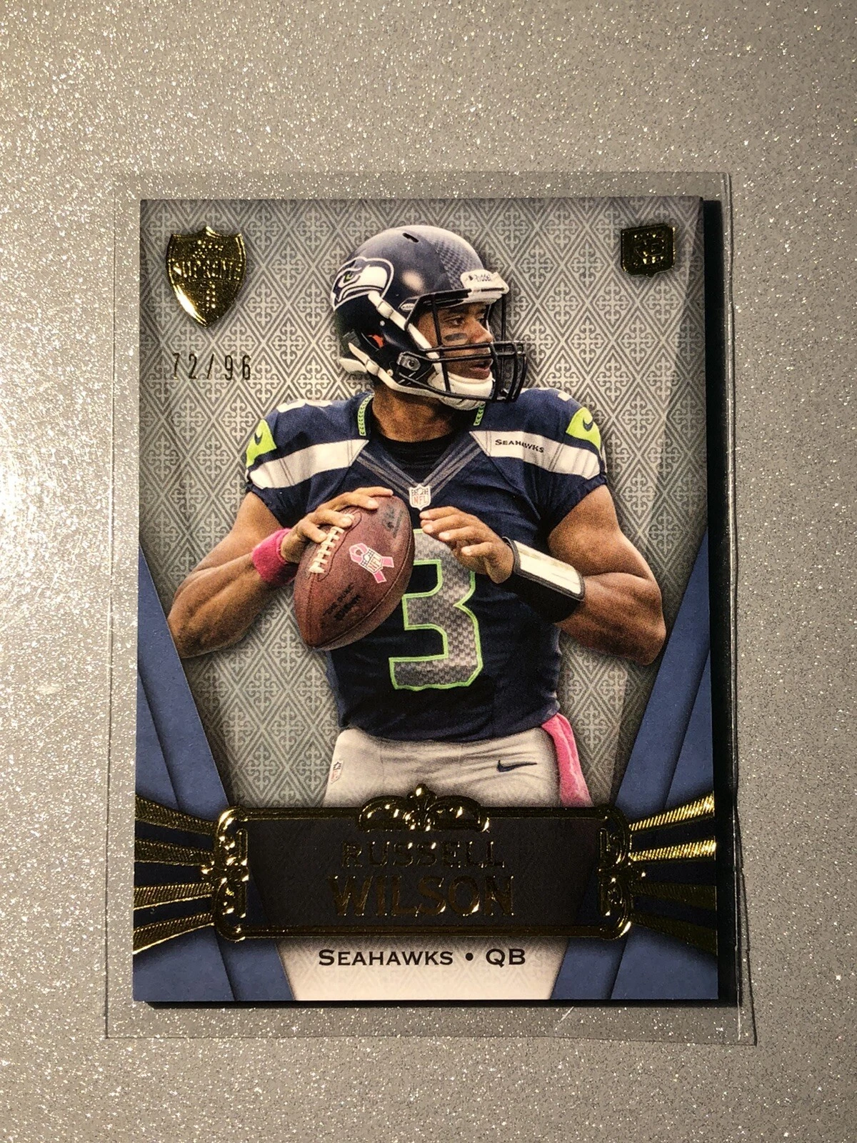 Carte recrue Russell Wilson 2012 Topps Supreme BLEU #/96 ? SP haut de gamme rare