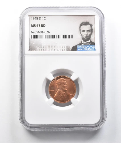 1948-D Lincoln Wheat Cent MS67 RD NGC *6890