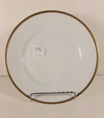 H & Co Selb  Bavaria Gold banded Salad Bread Plate Vintage dish 7 3/4''