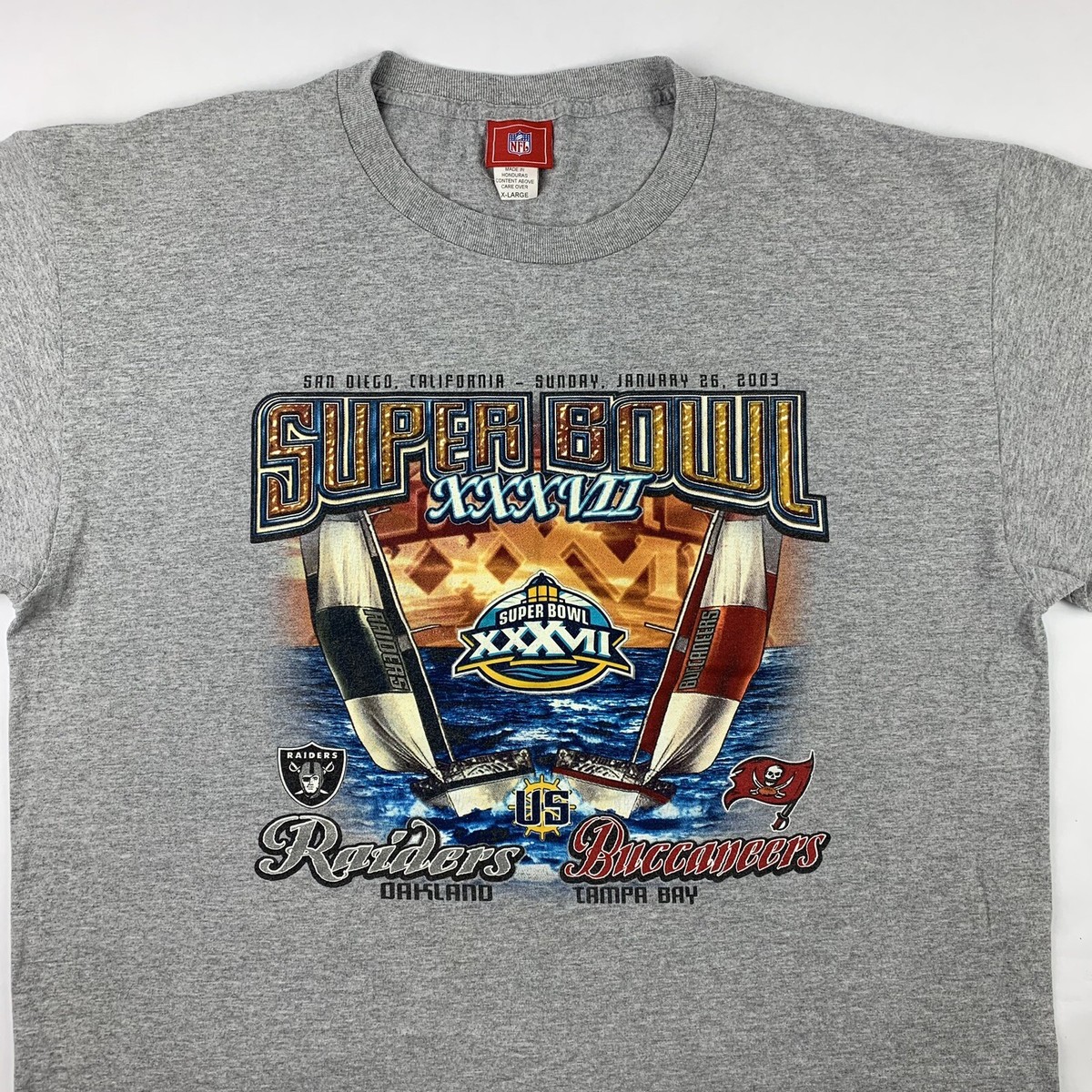 VTG Super Bowl XXXVII T-Shirt Tampa Bay Buccaneers Oakland