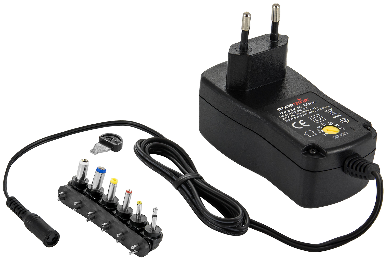 AC DC Universal Power Supply Charger Male Power Supply 12V 2A with 6